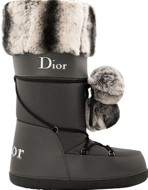 black dior moon boots|women christian dior snow boots.